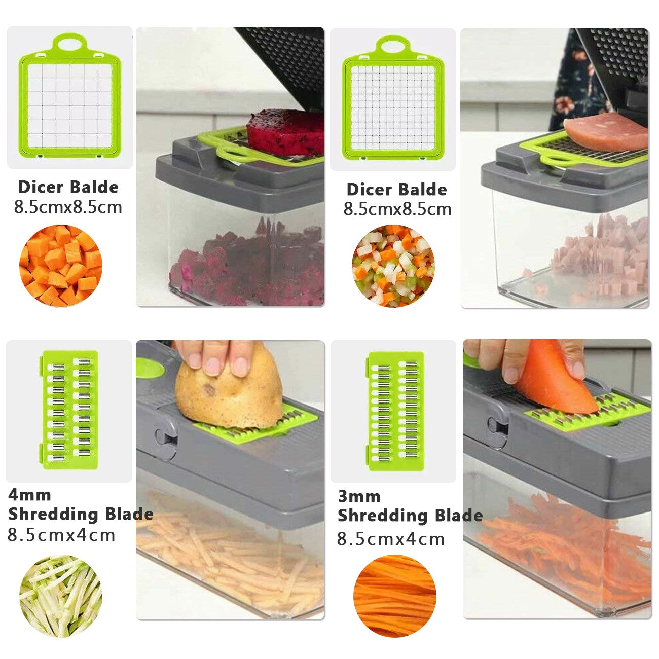 15-in-1 Multi-Function Vegetable Slicer & Chopper — Fast & Safe Food Prep